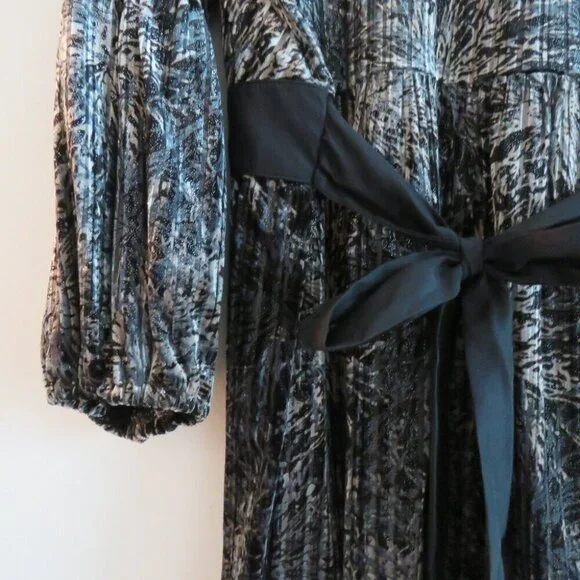 VINTAGE NINE WEST Y2K Velvet Burnout Metallic Babydoll Top Whimsigoth - Size 2X - Picture 13 of 16